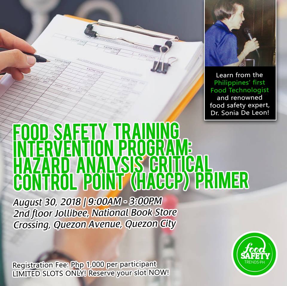HACCP Food Safety Training Intervention Program